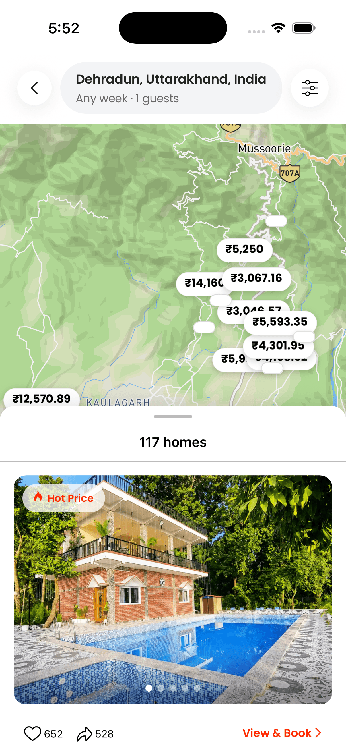 Homeyhuts screen 2